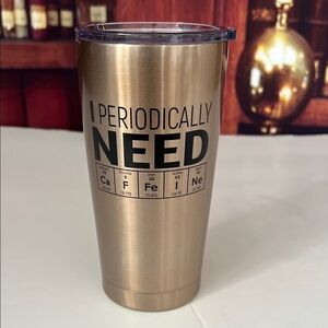 Coffee Lover Gold Periodic Table insulated Tumbler